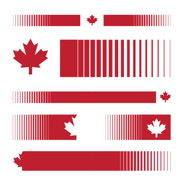 Vector Canadian gradient graphic set